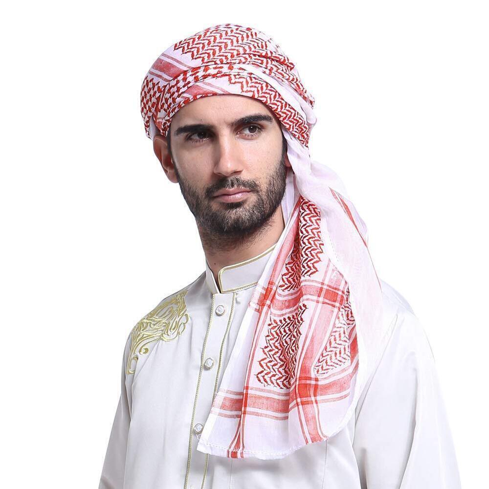 2465 Arab Kafiya Keffiyeh Arabic Muslim Head Scarf Arab Shemagh Neck Wrap